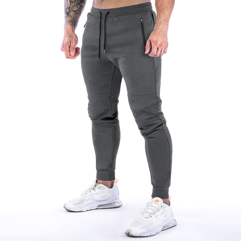 European and American cross-border new muscle fitness sports trousers men's back hanging towel small foot training pants direct sales wholesale