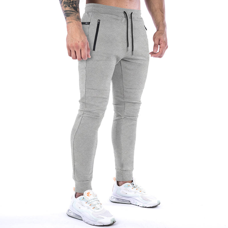 European and American cross-border new muscle fitness sports trousers men's back hanging towel small foot training pants direct sales wholesale