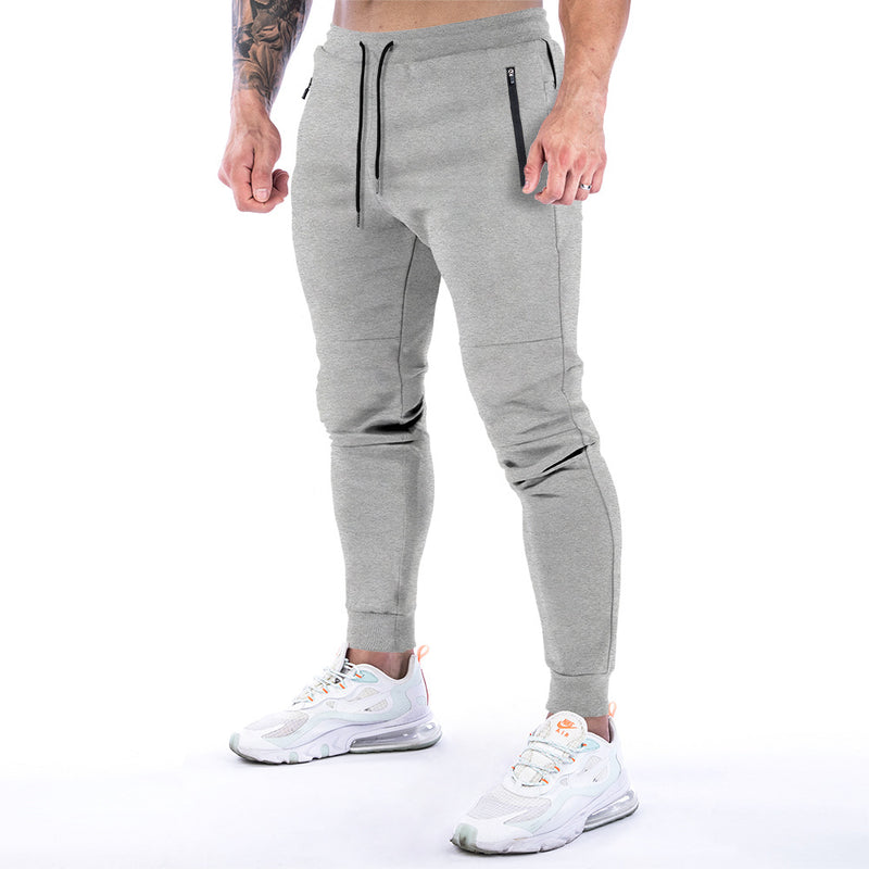 European and American cross-border new muscle fitness sports trousers men's back hanging towel small foot training pants direct sales wholesale