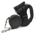 Automatic retractable leash with LED flashlight, one drag, two double heads, dog leash, dog chain, pet supplies manufacturer