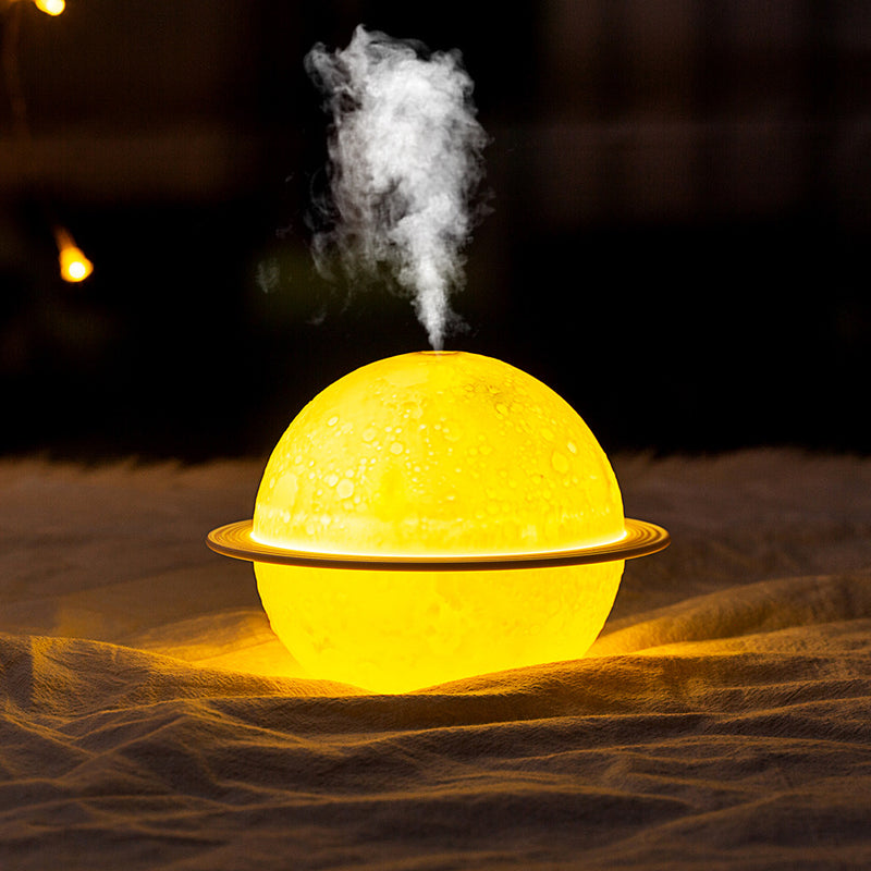 Cross-border creative planet lamp humidifier moon LED night light two-in-one USB atmosphere lamp moon lamp humidifier