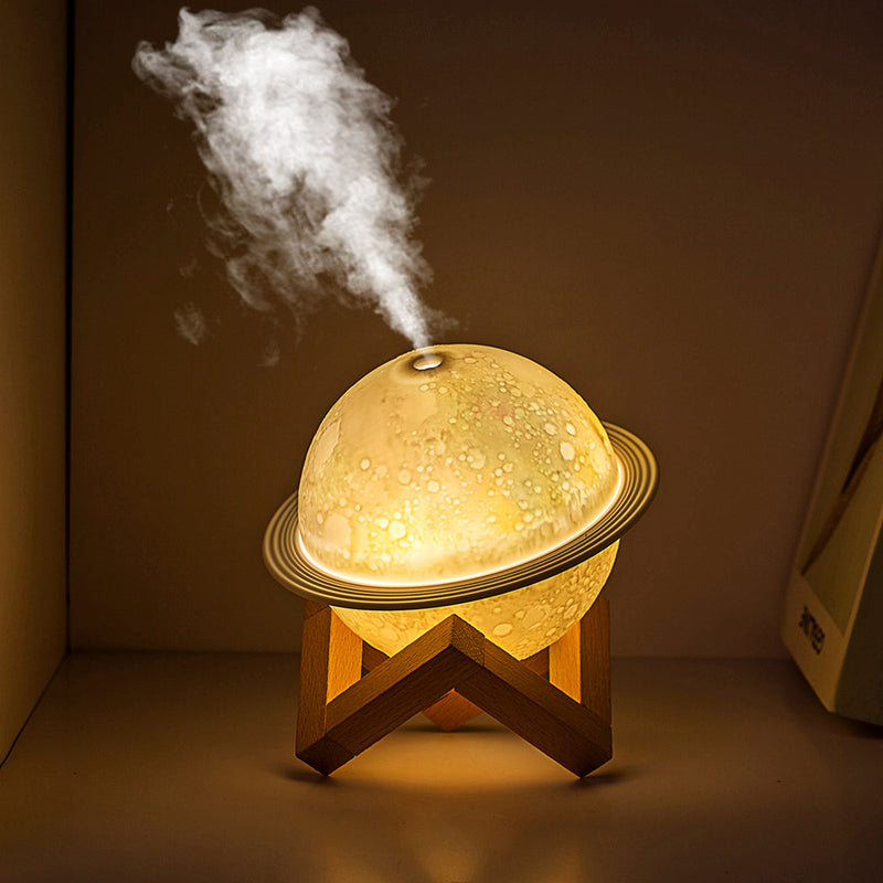 Cross-border creative planet lamp humidifier moon LED night light two-in-one USB atmosphere lamp moon lamp humidifier
