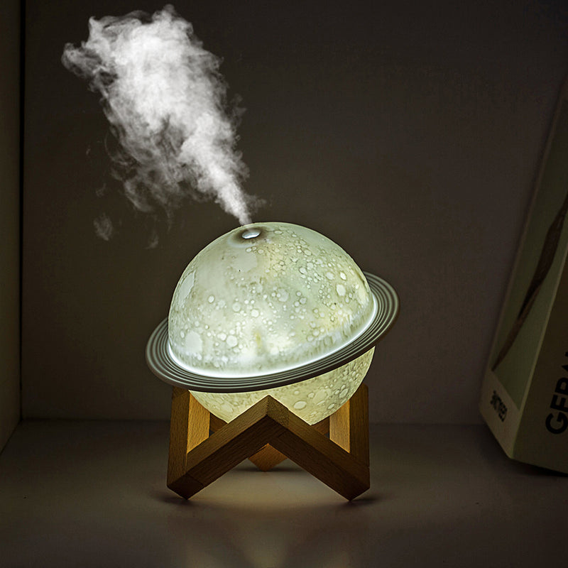 Cross-border creative planet lamp humidifier moon LED night light two-in-one USB atmosphere lamp moon lamp humidifier
