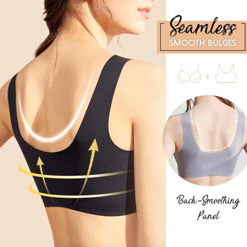 Thailand latex 4.0 underwear bra lace sexy seamless gather no steel ring large size sports bra vest women