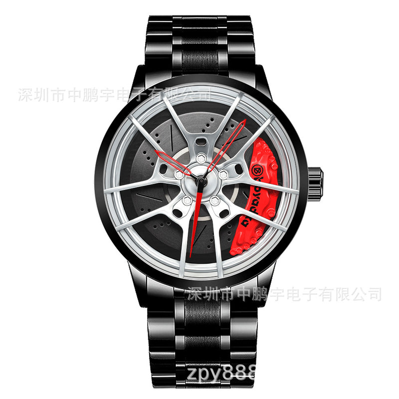 Watch wholesale manufacturers cross-border hot style quartz watch wheel watch waterproof men's watch car creative watches