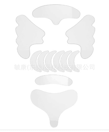 Cross-border silicone anti-wrinkle beauty stickers manufacturers silicone anti-adhesive forehead stickers face stickers eye stickers neck stickers chest stickers can be customized