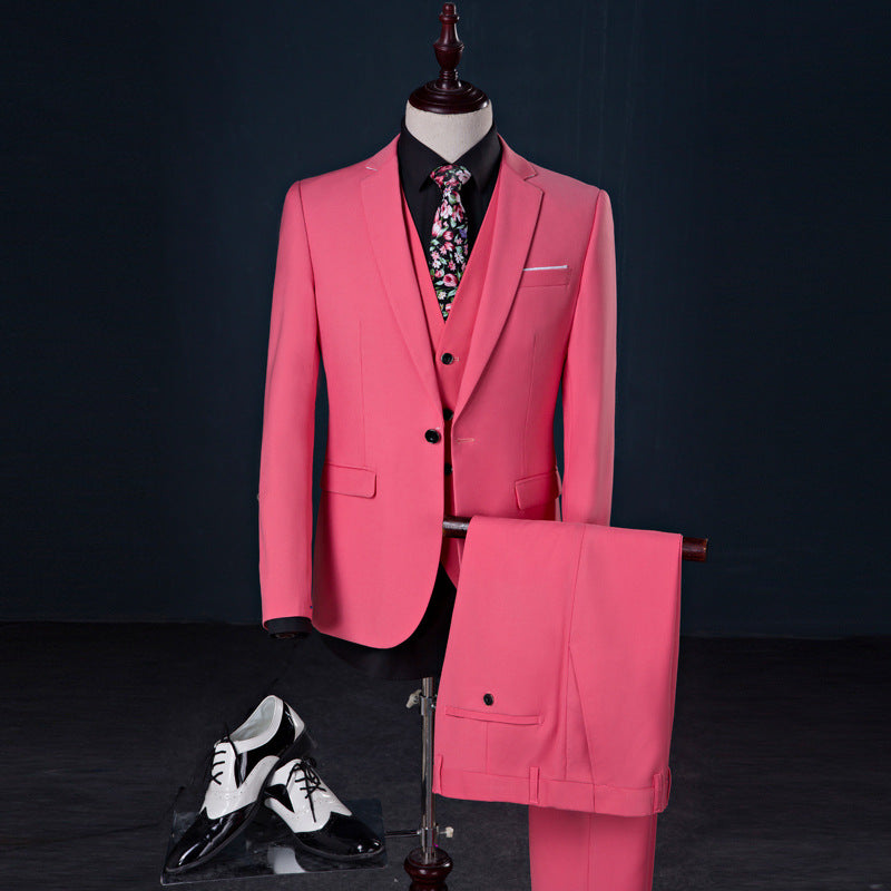 Amazon's cross-border hot-selling men's Korean-style slim-fit suit suit men's large size business casual groom's dress suit