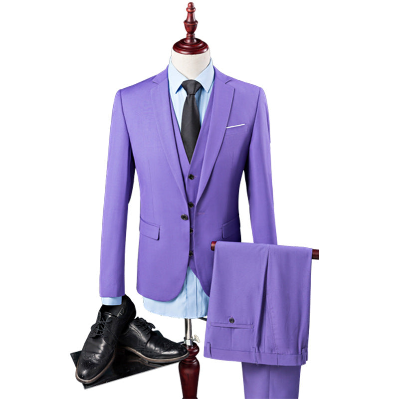 Amazon's cross-border hot-selling men's Korean-style slim-fit suit suit men's large size business casual groom's dress suit
