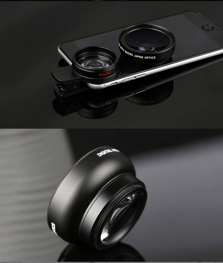 Universal clip universal mobile phone professional 37MM 0.45X 49UV super wide-angle + macro two-in-one mobile phone lens