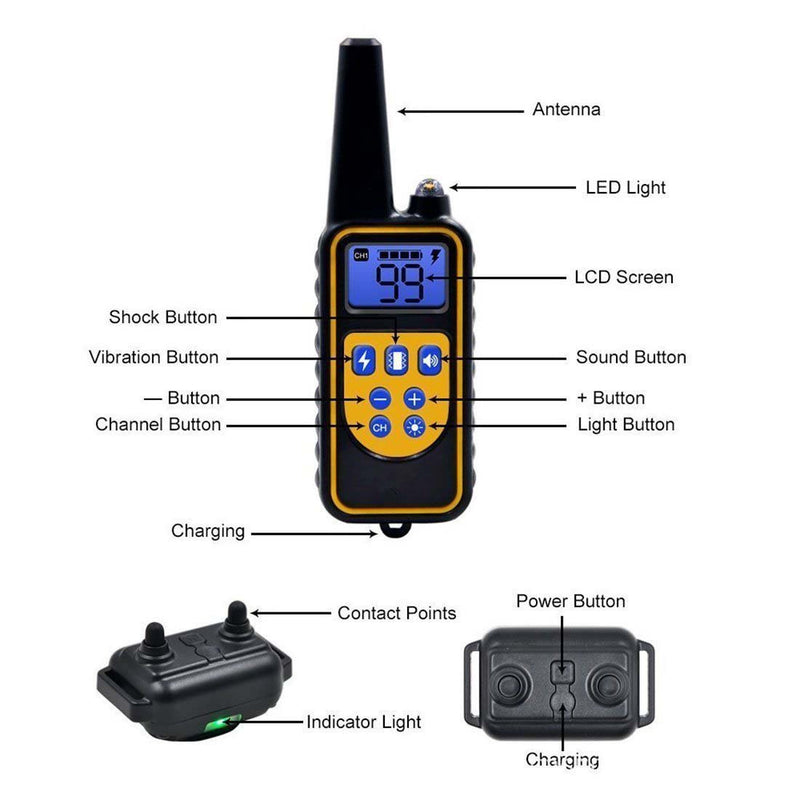 Dog training device anti-bark device pet supplies collar dog training device remote control dog collar pet voice control anti-bark device original factory