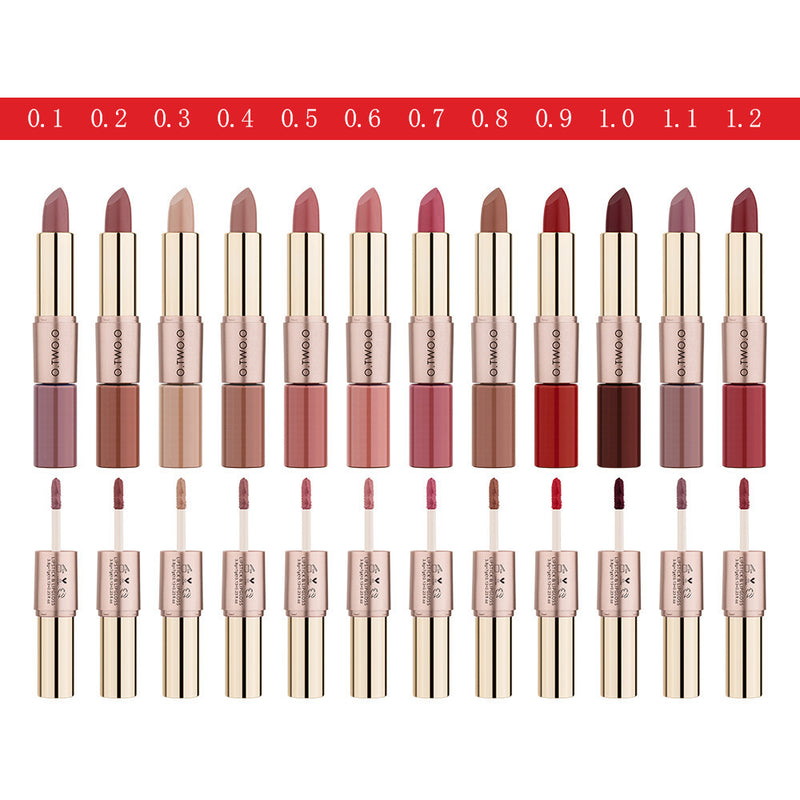 O.TWO.O Double Matte Matte Lip Gloss Lipstick 2 in 1 N9107