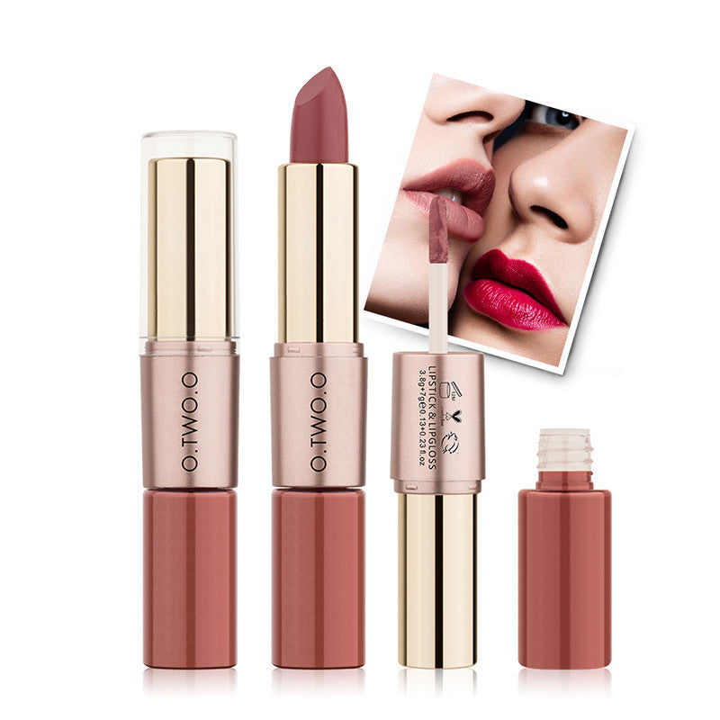 O.TWO.O Double Matte Matte Lip Gloss Lipstick 2 in 1 N9107