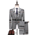 Men's suits wholesale casual suits three-piece Korean style slim fit large size plaid groom dress suit