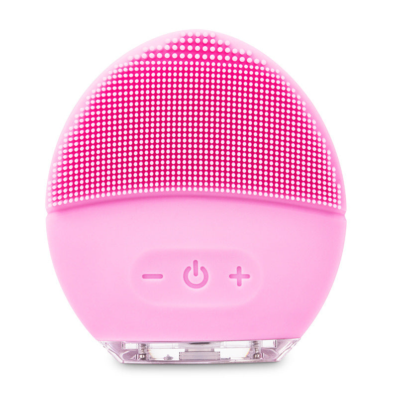 2018 new electric silica gel washing instrument ultrasonic cleaning wash brush beauty facial massage instrument