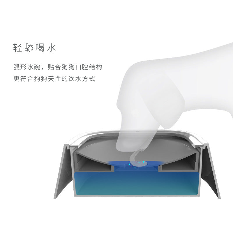 Pet water fountain, dog and cat feeding bowl, drinking bowl, floating water bowl, drinking bowl, cat bowl, dog bowl, non-wet mouth