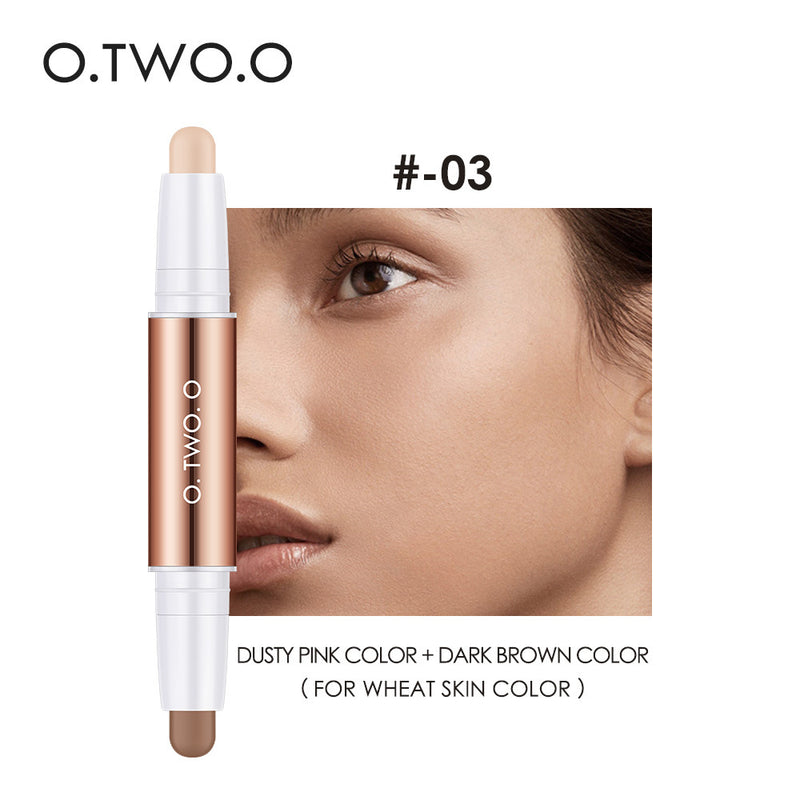 O.TWO.O Glow Shaping Light and Shadow Double-ended Contouring Stick Clavicle Shadow Pen Face Three-dimensional Highlight Concealer SC030