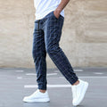 2024 New European and American Amazon Street Fashion Pants Plaid Casual Trousers Fashion Men's Casual Pants Drawstring Pants Wholesale