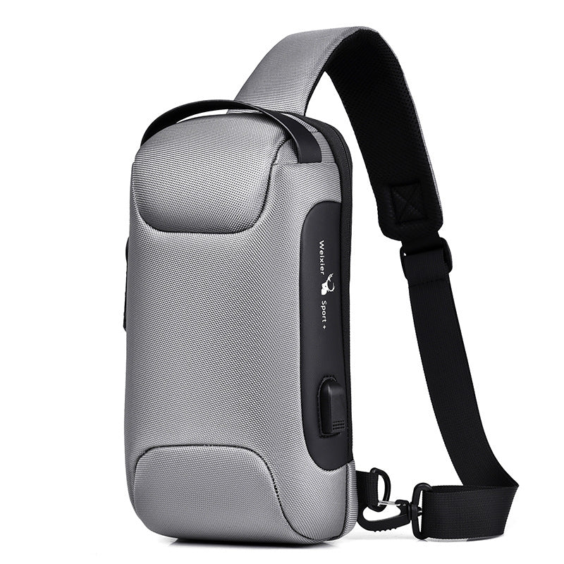 Chest bag shoulder bag men's anti-theft messenger bag men's bag Oxford cloth sports messenger bag single shoulder messenger men's chest bag