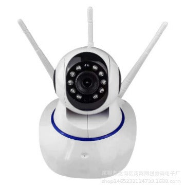3 antenna bald head strong shaking head machine 355 degree rotating pan/tilt home security monitoring wireless wifi night vision camera