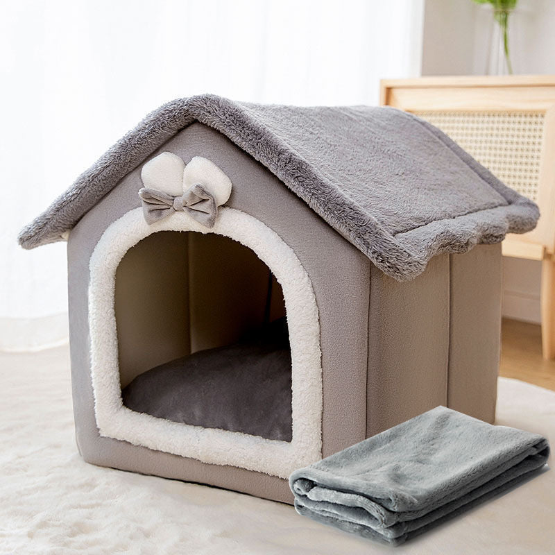 Double roof detachable and washable dog house four seasons universal cat bed autumn and winter tent dog bed pet bed cat house dog house dog house