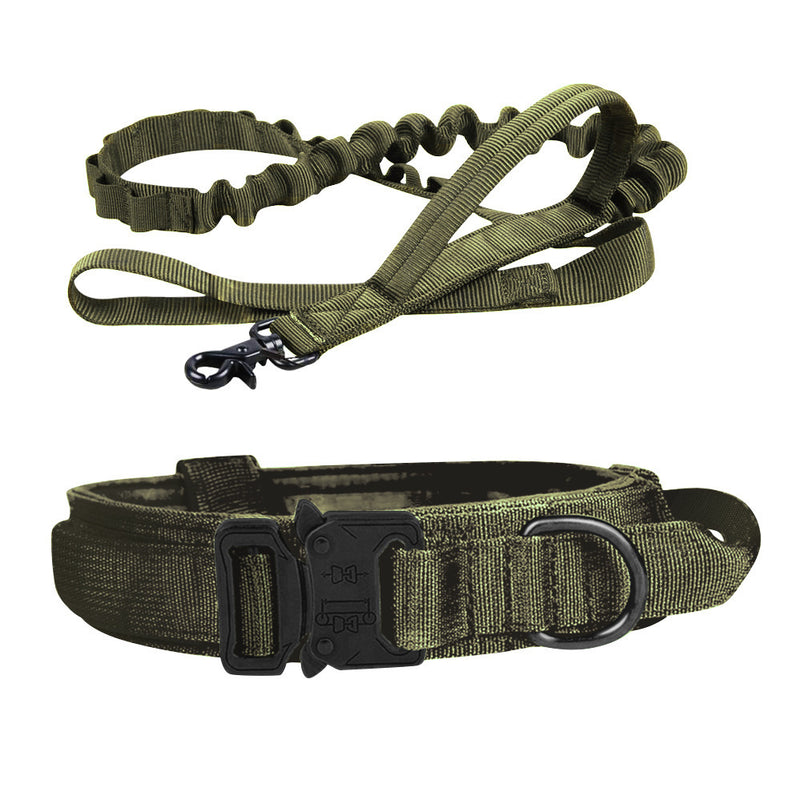 Amazon Explosive Tactical Collar Leash Pet Collar Nylon Medium and Large Dog Army Dog Training Dog Collar