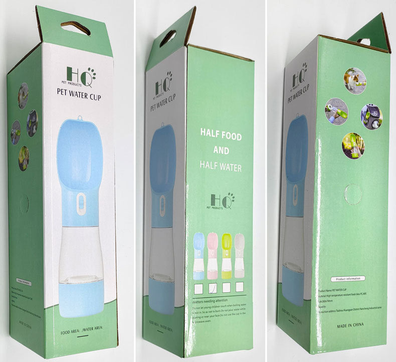 Go out portable pet cat and dog dual-use water food cup accompanying drinking water device feeding dual-use one