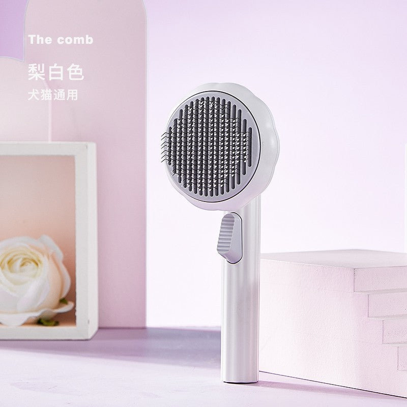 Strictly select new pet combs to remove floating hair comb one-key fading cat brush dog long and short hair self-cleaning comb open knot comb