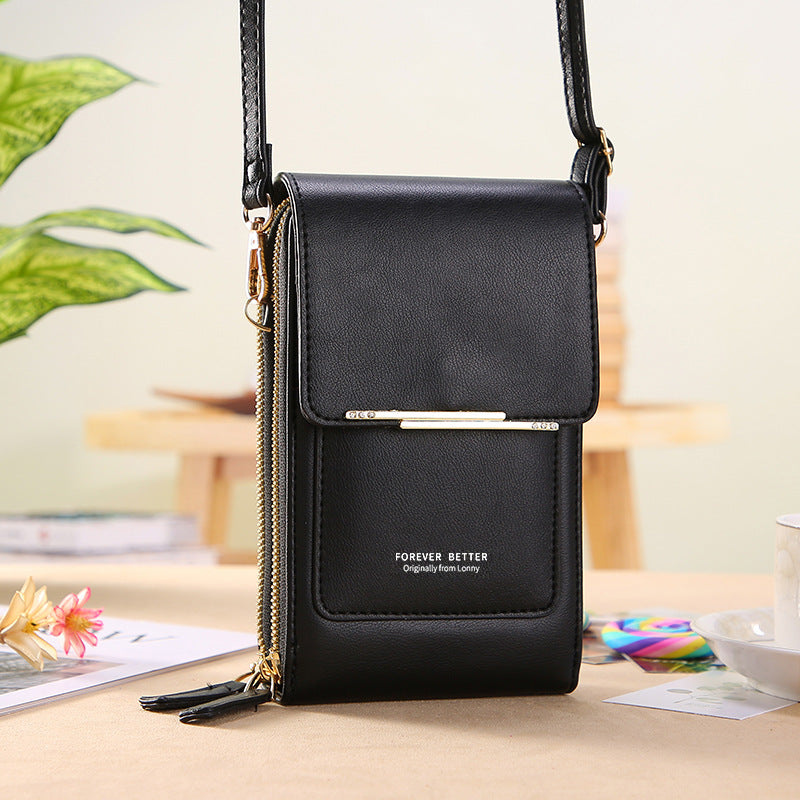 Touch screen mobile phone bag female small messenger cute small bag for mobile phone fashion key coin purse vertical
