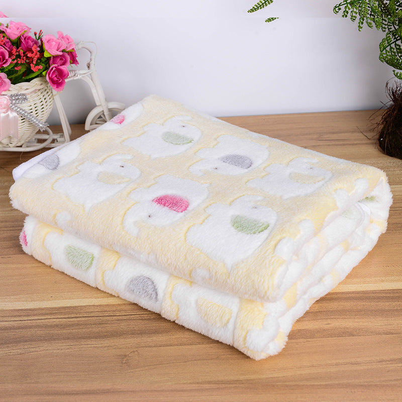 Wholesale pet blanket four seasons universal blanket warm flannel paw print blanket cat dog blanket dog seat cushion