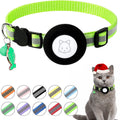 Suitable for Apple Airtag tracker protective case pet reflective belt bell fish bone pendant collar cat collar