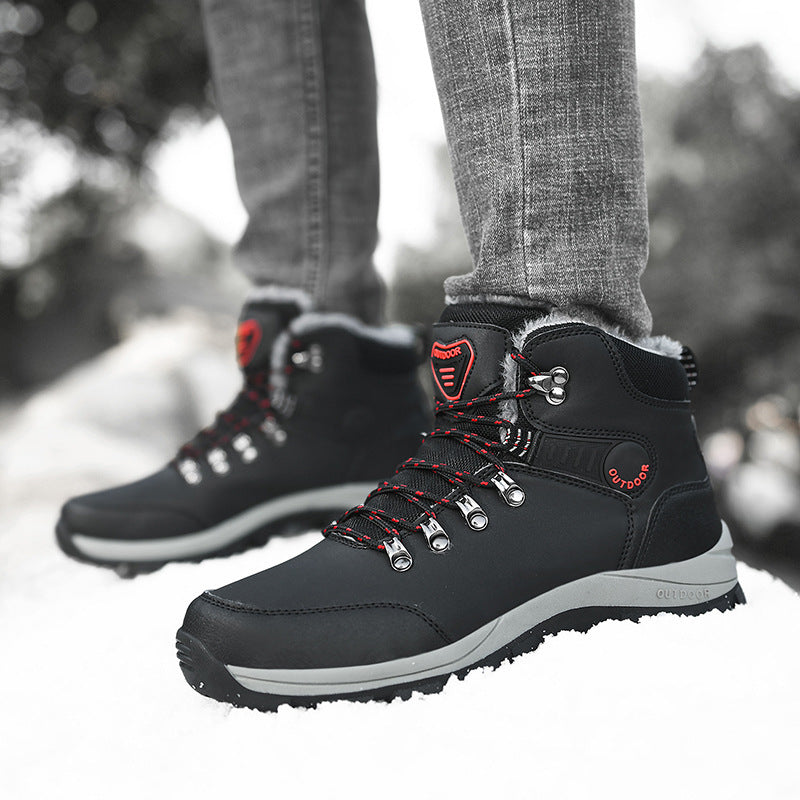 Winter cross-border large size plus velvet thickened warm snow boots foreign trade Martin outdoor men's high-top Northeastern large cotton boots