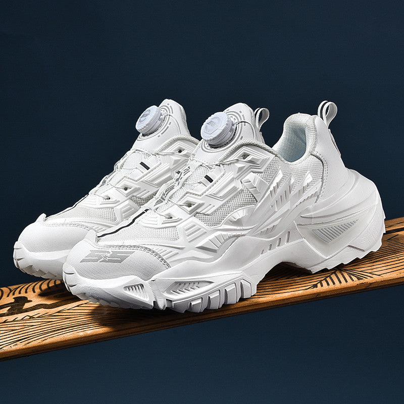 Sports shoes men's swivel buttons foreign trade large size daddy shoes couple running machine armor shoes men's shoes factory direct sales