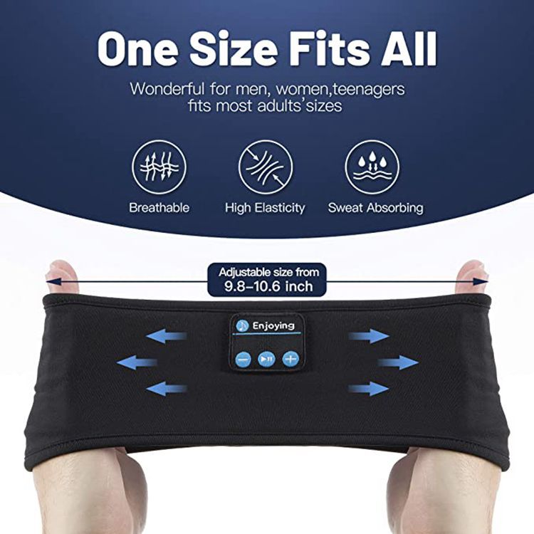 Manufacturers supply new wireless headband bluetooth 5.0 sports headband music hairband call shading sleep headscarf