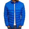 AliExpress cross-border foreign trade cotton-padded men's European and American solid color stand-up collar casual warm cotton clothing trendy men's padded jacket