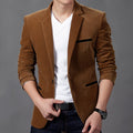 New Korean business casual suit for autumn and winter men's youth fashion slim corduroy suit small suit