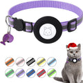 Suitable for Apple Airtag tracker protective case pet reflective belt bell fish bone pendant collar cat collar