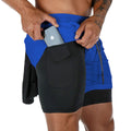 Cross-border summer sports shorts men's double-layer quick-drying breathable squat jogging exercise casual pants basketball five-point pants