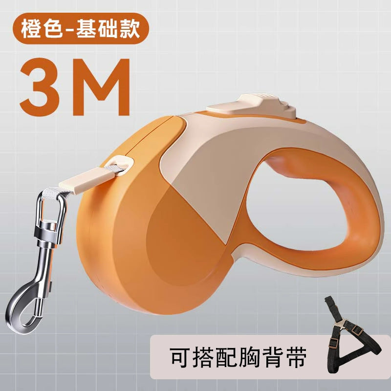 Dog retractable luminous automatic leash small and medium-sized dog walking rope dog chain Teddy outing pet supplies