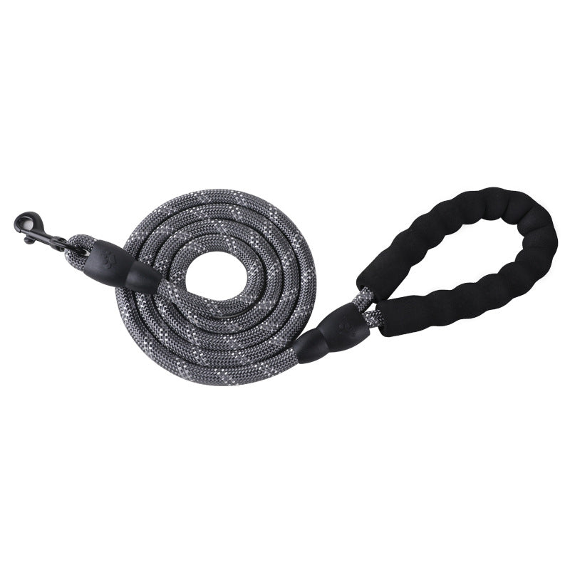 Cross-border pet leash anti-explosion punching dog leash reflective round rope dog chain leash dog leash not tight hand leash