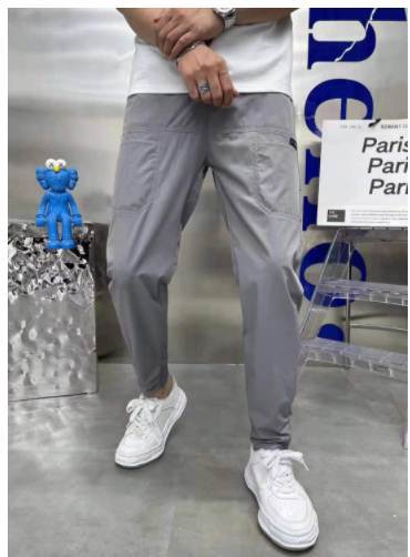 Dennis Trousers Company Early Autumn Six Pockets High Elastic Skinny Casual Pants All-match Casual Straight Pants Men