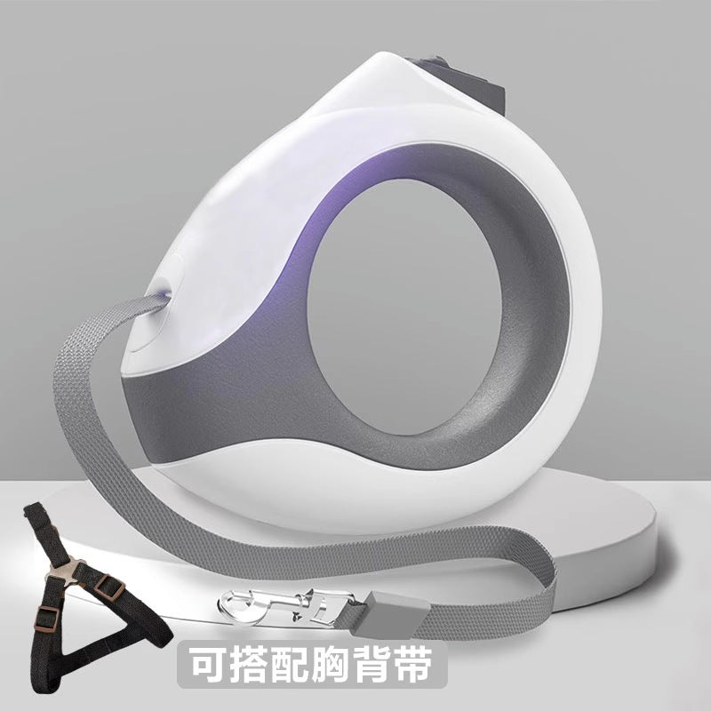 Dog retractable luminous automatic leash small and medium-sized dog walking rope dog chain Teddy outing pet supplies