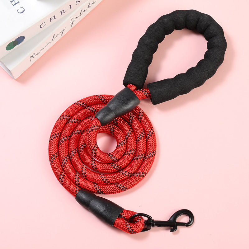 Pet Leash Explosion-proof Punching Dog Leash Reflective Round Rope Dog Chain Leash Leash Not Leash Hand Leash Cross-border Special Supply
