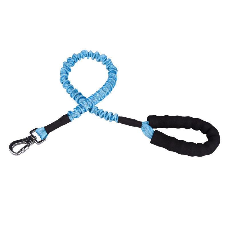 New product explosion-proof punching telescopic elastic rope reflective pet leash foam cotton handle does not strangle the hand dog chain walking dog leash