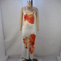 European and American cross-border women's summer new print sexy tube top waist hip dress children's fashion high-end
