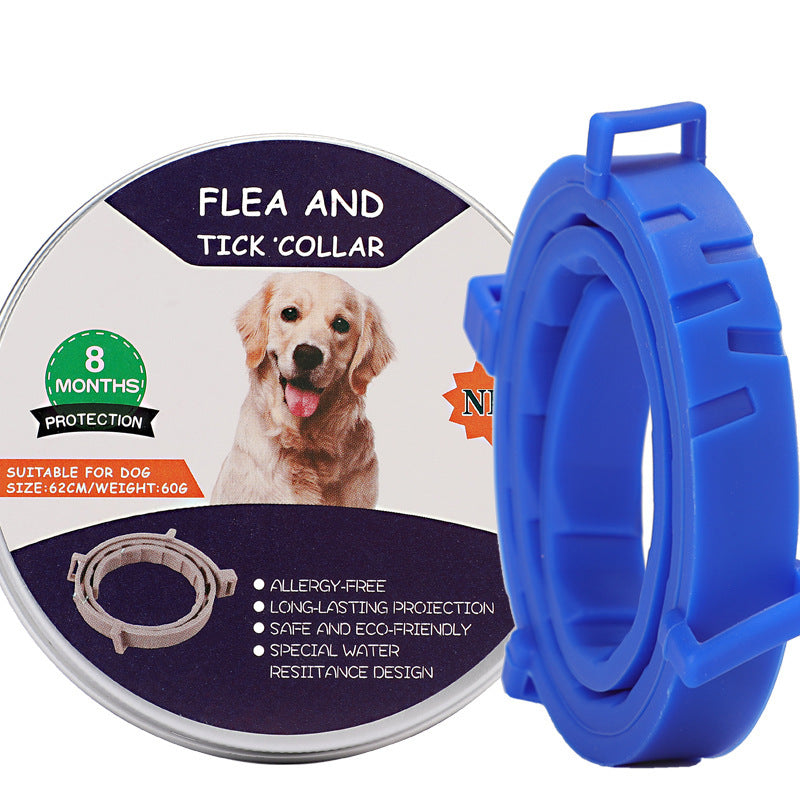 Cross-border pet cat and dog repellent collar flea repellent mosquito repellent dog collar flea repellent necklace waterproof strip factory direct sales