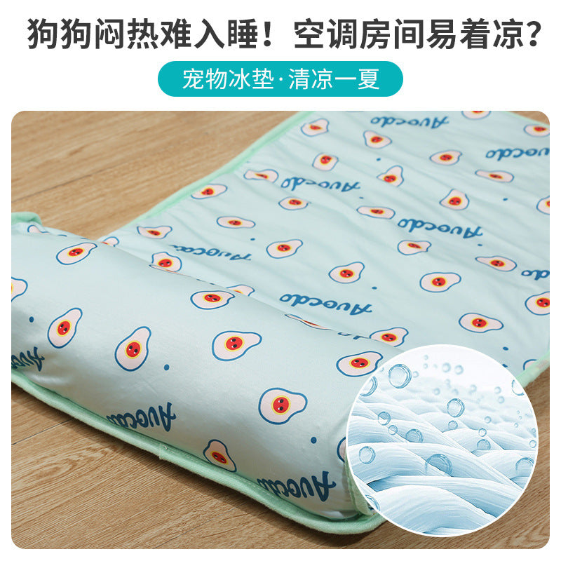 Pet supplies cat bed wholesale Amazon ice pad summer cooling heatstroke prevention cool mat ice silk mat dog bed cat bed