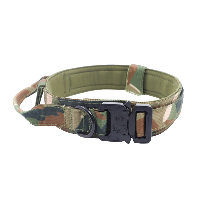 Amazon Explosive Tactical Collar Leash Pet Collar Nylon Medium and Large Dog Army Dog Training Dog Collar