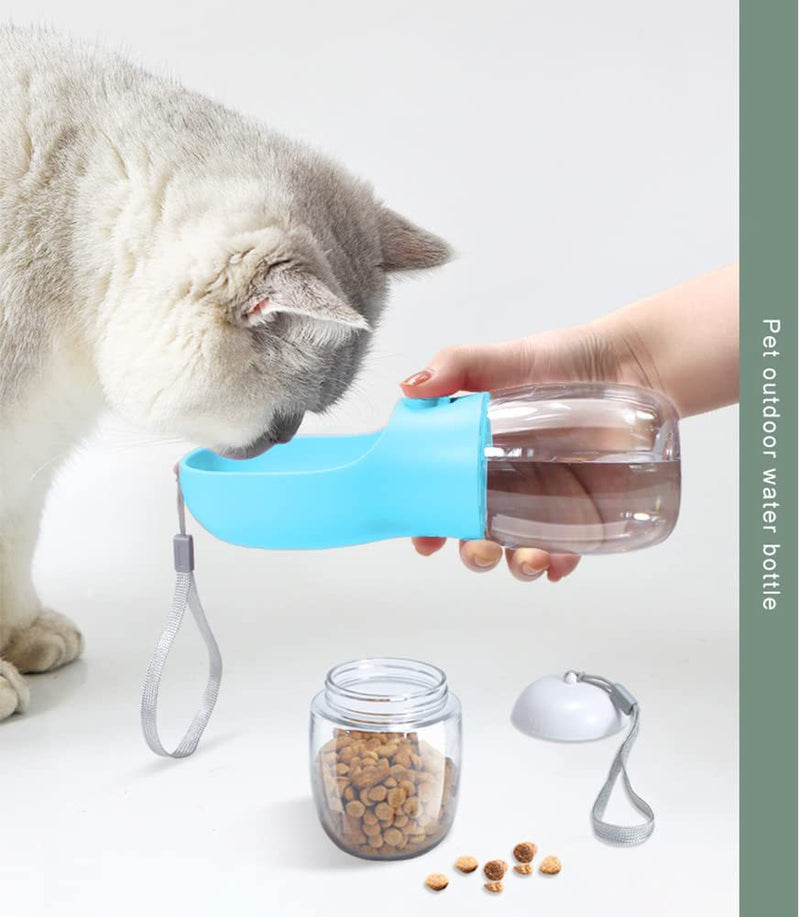 Pet new pet two-in-one water and food cup cat and dog accompanying cup portable pet drinking bottle pet dog water cup