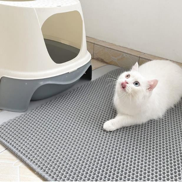 Cat litter mat eva double-layer pet floor mat removable and washable litter control mat cat supplies direct from the source manufacturer