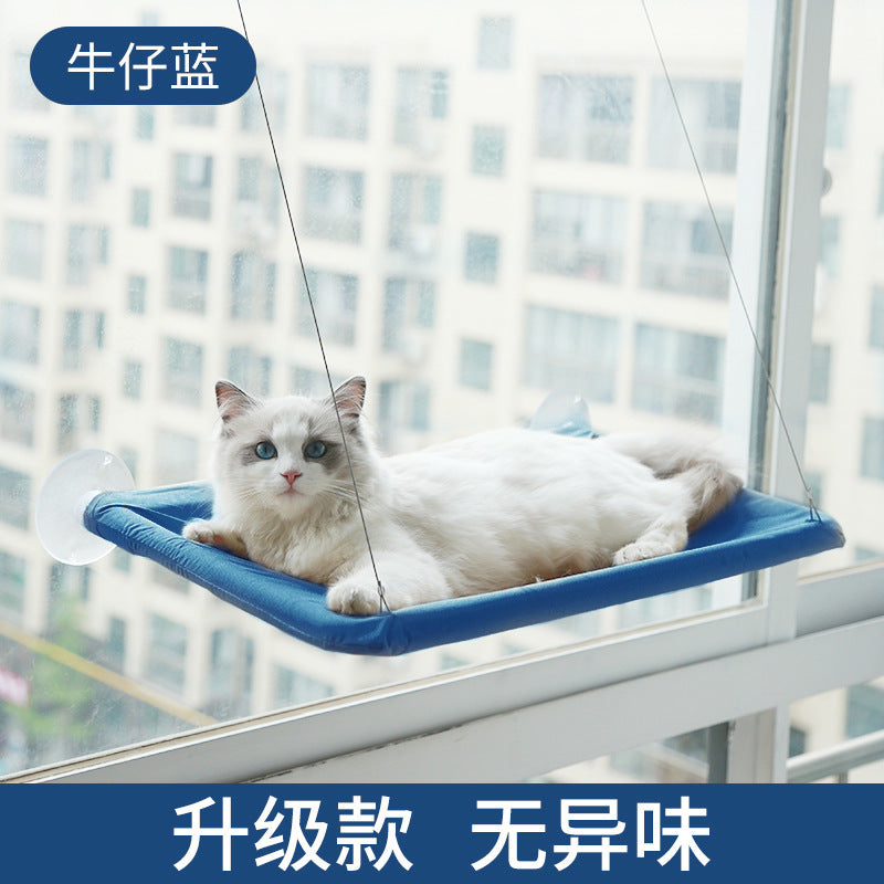 Amazon Explosive Four Seasons Pet Nest Supplies Suction Cup Cat Hammock Window Sill Hanging Cat Hammock Removable and Washable Cat Nest